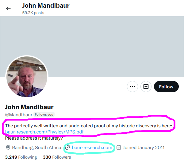John Mandlbaur's Twitter profile