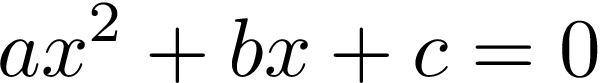 Quadratic equation